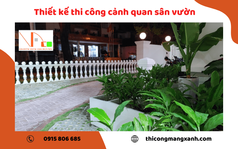 thiết kế thi công cảnh quan sân vườn